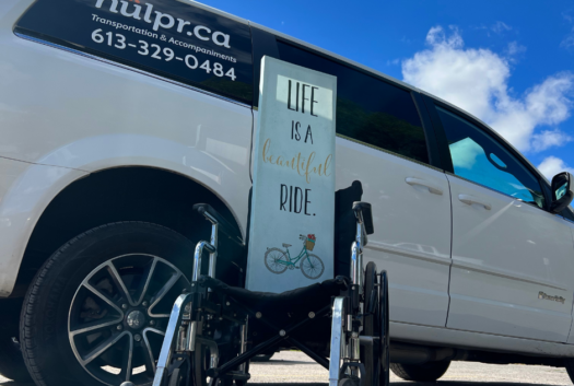 An accessible vehicle and wheelchair